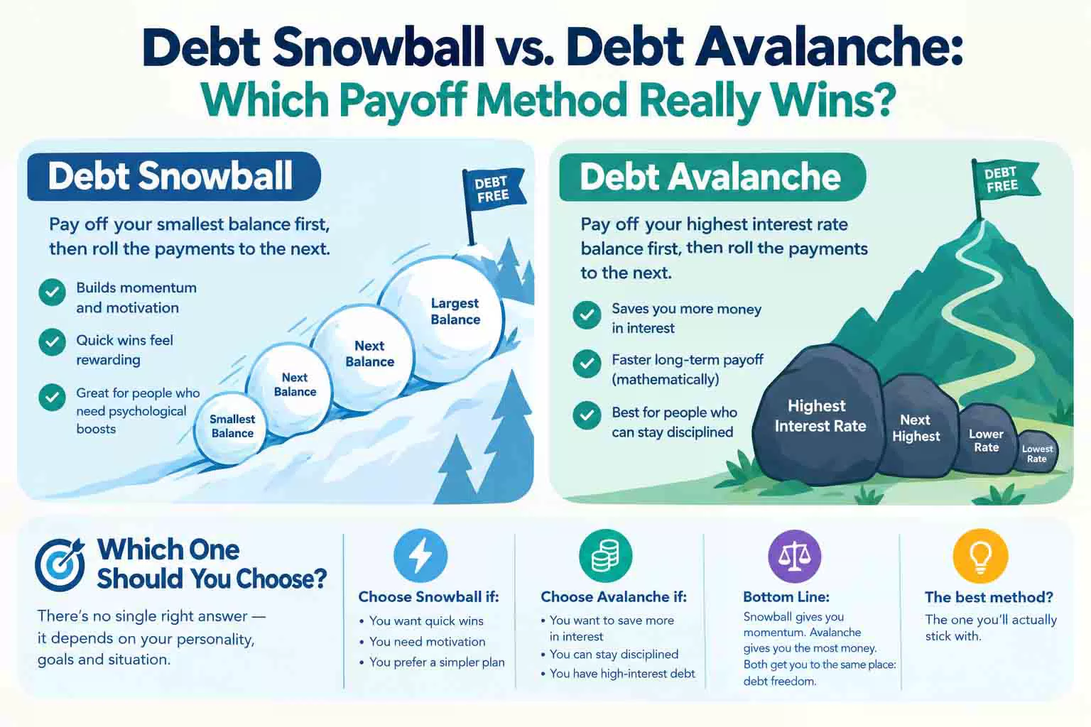 Debt Snowball vs. Debt Avalanche Which Payoff Method Really Wins